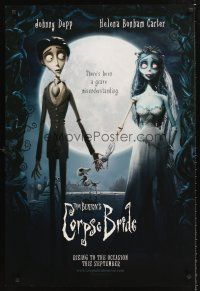3y190 CORPSE BRIDE teaser DS 1sh '05 Tim Burton computer animated horror musical!