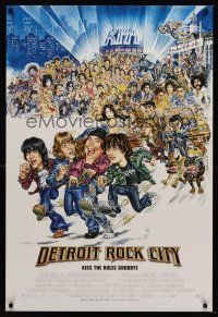 3y250 DETROIT ROCK CITY 1sh '99 KISS, Edward Furlong, great wacky art by Phil Roberts!