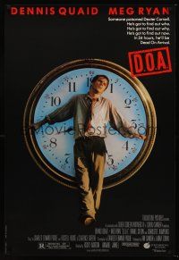 3y200 D.O.A. 1sh '88 cool image of Dennis Quaid as the hands of a clock!