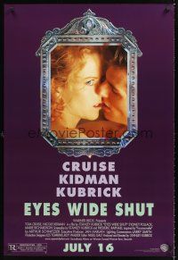 3y301 EYES WIDE SHUT advance DS 1sh '99 Stanley Kubrick, romantic c/u of Tom Cruise & Nicole Kidman