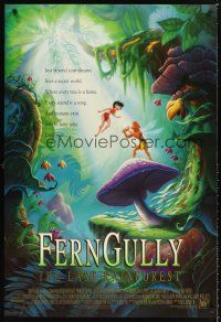 3y311 FERNGULLY int'l 1sh '92 voices of Christian Slater, Tim Curry, Robin Williams & Cheech Marin!