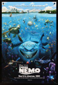 3y321 FINDING NEMO advance DS 1sh '03 great image of Disney & Pixar animated fish!