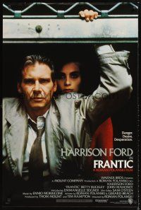 3y350 FRANTIC advance 1sh '88 directed by Roman Polanski, Harrison Ford & Emmanuelle Seigner!