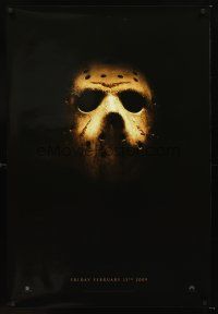 3y360 FRIDAY THE 13th teaser DS 1sh '09 Marcus Nispel directed, great image of classic mask!