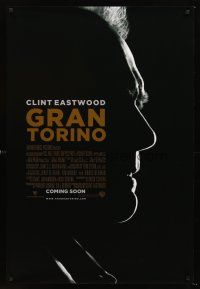 3y400 GRAN TORINO advance DS 1sh '08 cool profile of star/director Clint Eastwood!