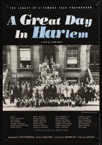 3y403 GREAT DAY IN HARLEM 1sh '94 great portrait of jazz musicians & family in New York!