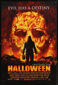 3y417 HALLOWEEN advance DS 1sh '07 Rob Zombie directed horror, evil has a destiny!