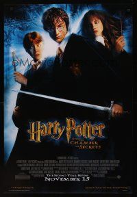 3y425 HARRY POTTER & THE CHAMBER OF SECRETS advance DS 1sh '02 Daniel Radcliffe, Emma Watson, Grint