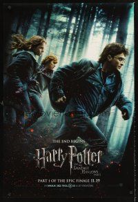 3y429 HARRY POTTER & THE DEATHLY HALLOWS PART 1 3D IMAX teaser DS 1sh '10 Radcliffe, Grint & Watson