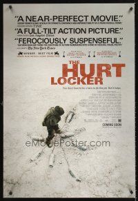 3y465 HURT LOCKER advance DS 1sh '09 Jeremy Renner, surrounded by buried bombs!