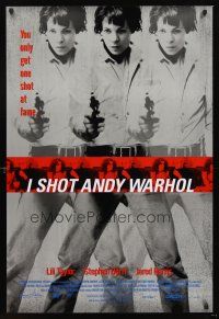 3y468 I SHOT ANDY WARHOL 1sh '96 cool multiple images of Lili Taylor pointing gun!