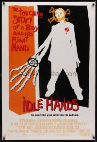 3y469 IDLE HANDS int'l DS 1sh '99 a touching story of a boy and his right hand, cool artwork!