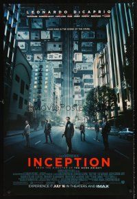 3y473 INCEPTION IMAX advance DS 1sh '10 Christopher Nolan, Leonardo DiCaprio, Gordon-Levitt!