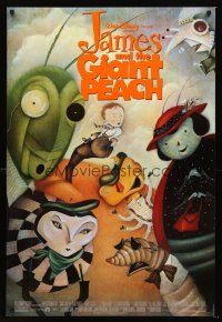 3y496 JAMES & THE GIANT PEACH DS 1sh '96 Disney fantasy cartoon, Lane Smith art of cast!