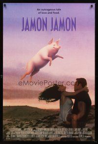 3y499 JAMON JAMON 1sh '92 Stefania Sandrelli, Anna Galiena, competely bizarre image!