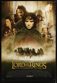 3y544 LORD OF THE RINGS: THE FELLOWSHIP OF THE RING advance 1sh '01 montage of top cast!