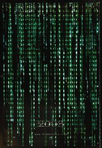 3y572 MATRIX RELOADED holofoil teaser 1sh '03 Keanu Reeves, Wachowski Brothers!