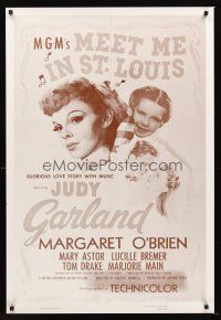 3y575 MEET ME IN ST. LOUIS 1sh R90 Judy Garland, Margaret O'Brien, classic musical!