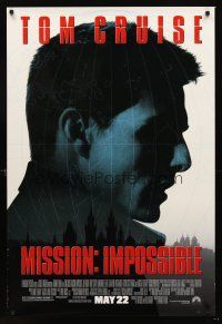 3y584 MISSION IMPOSSIBLE advance DS 1sh '96 Tom Cruise, Jon Voight, Brian De Palma directed!