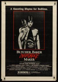 3y615 BUTCHER, BAKER, NIGHTMARE MAKER 1sh '81 William Asher, A haunting rhyme for bedtime!