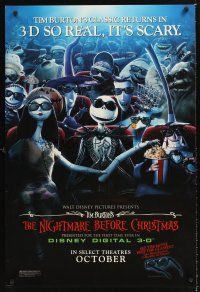 3y617 NIGHTMARE BEFORE CHRISTMAS DS 1sh R06 Tim Burton, Disney, great Halloween horror image!