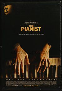 3y643 PIANIST DS 1sh '02 directed by Roman Polanski, Adrien Brody!