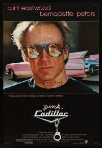 3y645 PINK CADILLAC 1sh '89 Clint Eastwood is a real man wearing really cool shades!
