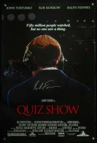 3y676 QUIZ SHOW DS signed 1sh '94 by Ralph Fiennes, fifty million watched and didn't see a thing!