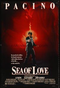 3y722 SEA OF LOVE DS 1sh '89 Ellen Barkin is either the love of Al Pacino's life or the end!