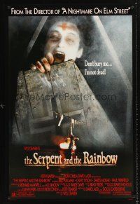 3y728 SERPENT & THE RAINBOW 1sh '88 directed by Wes Craven, don't bury me, I'm not dead!