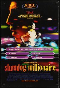 3y755 SLUMDOG MILLIONAIRE DS 1sh '09 Danny Boyle, winner of Best Picture, Director & Screenplay!