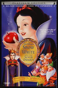 3y759 SNOW WHITE & THE SEVEN DWARFS video 1sh R01 Walt Disney animated cartoon fantasy classic!
