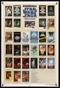 3y787 STAR WARS CHECKLIST 2-sided Kilian 1sh '85 great images of U.S. posters!