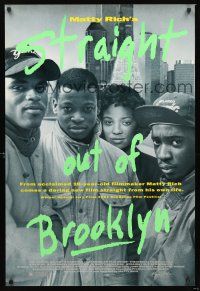3y793 STRAIGHT OUT OF BROOKLYN 1sh '91 Matty Rich's tale of growing up black in New York City!