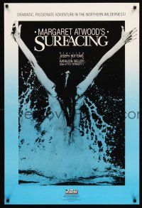 3y800 SURFACING video 1sh '84 great image of sexy naked Kathleen Beller emerging from water!