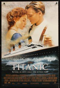 3y822 TITANIC style B revised int'l DS 1sh '97 directed by James Cameron, collide with destiny!