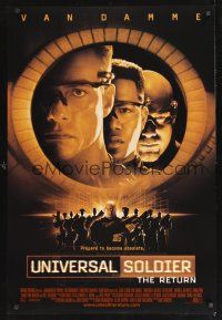3y858 UNIVERSAL SOLDIER THE RETURN int'l DS 1sh '99 Jean-Claude Van Damme, Michael Jai White!