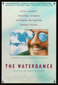 3y871 WATERDANCE 1sh '92 Helen Hunt, William Allen Young, great image of wacky Eric Stoltz!