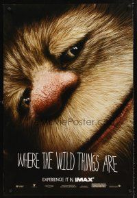 3y875 WHERE THE WILD THINGS ARE teaser DS 1sh '09 Spike Jonze, cool image of monster!
