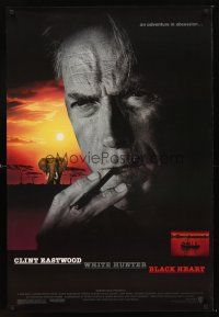 3y876 WHITE HUNTER, BLACK HEART 1sh '90 super close up of Clint Eastwood as director John Huston!