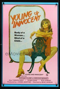 3y883 WILD INNOCENTS 1sh '82 woman's body, child's mind, sexy Young & Innocent art, Ron Jeremy!