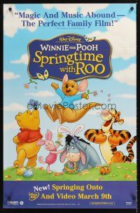 3y884 WINNIE THE POOH: SPRINGTIME WITH ROO video 1sh '04 Disney, Piglet, Eeyore & more!