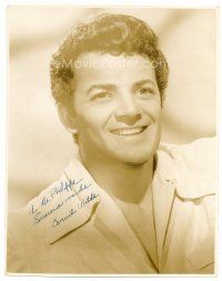 3z015 CORNEL WILDE signed deluxe 10.5x13.5 still '40s youthful head & shoulders smiling portrait!