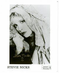 3z471 STEVIE NICKS signed 8x10 publicity still '89 portrait of the great Fleetwood Mac singer!