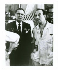 3z583 VAL GUEST signed 8x10 REPRO still '90s great candid close up of the director on the set!