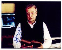 3z551 MICHAEL CAINE signed color 8x10 REPRO still '70s c/u reading a book from Cider House Rules!