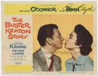 3z032 BUSTER KEATON STORY signed LC #3 '57 by Ann Blyth, who's about to kiss Donald O'Connor!