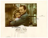 3z038 CLAUDIA & DAVID signed photolobby '48 by Dorothy McGuire, in romantic c/u with Robert Young!