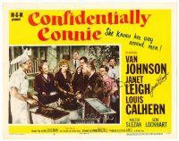 3z040 CONFIDENTIALLY CONNIE signed LC #5 '53 by Janet Leigh, who's with Van Johnson at barbecue!