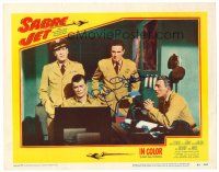 3z101 SABRE JET signed LC #7 '53 by Robert Stack, who's smoking & watching monitor with 3 men!